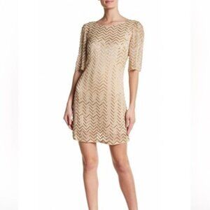 NWT Alice + Olivia Harlow Embellished Tunic Dress - Cream